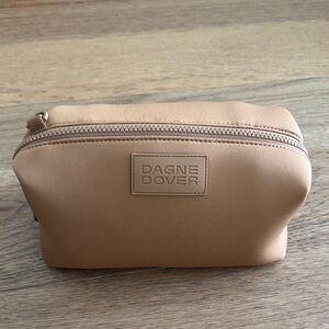 Dagne Dover Hunter Toiletry Bag in camel, size large